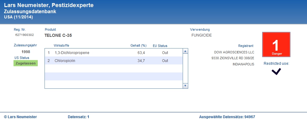 US Zulassung und Abgleich mit EU